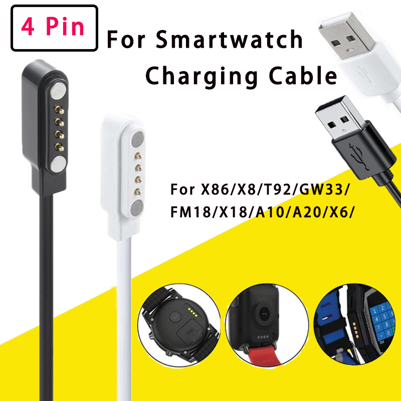 Smartwatch X18 - Cabo de Carregamento Magnético USB de