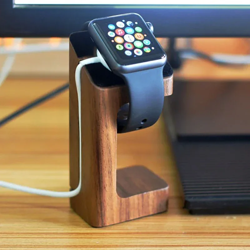 Smartwatch Watch Accessories - Suporte de madeira para carregador de