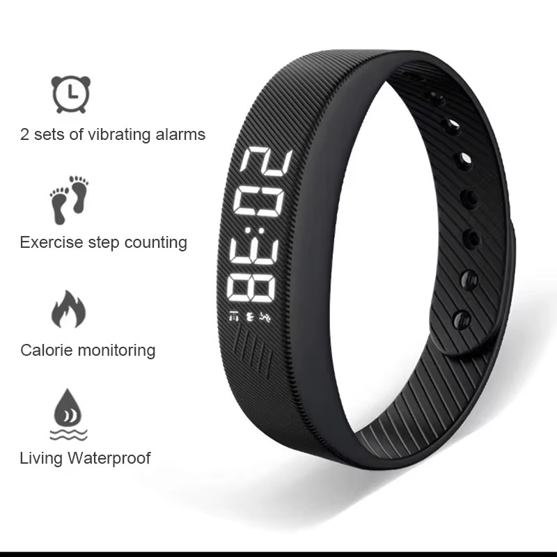 Android Smartwatch Accessories - Pulseira Inteligente LED Digital à Prova