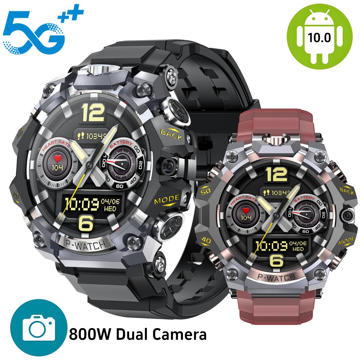 Smartwatch Id - Smartwatch Q668 Android 10.0 1.95 polegadas