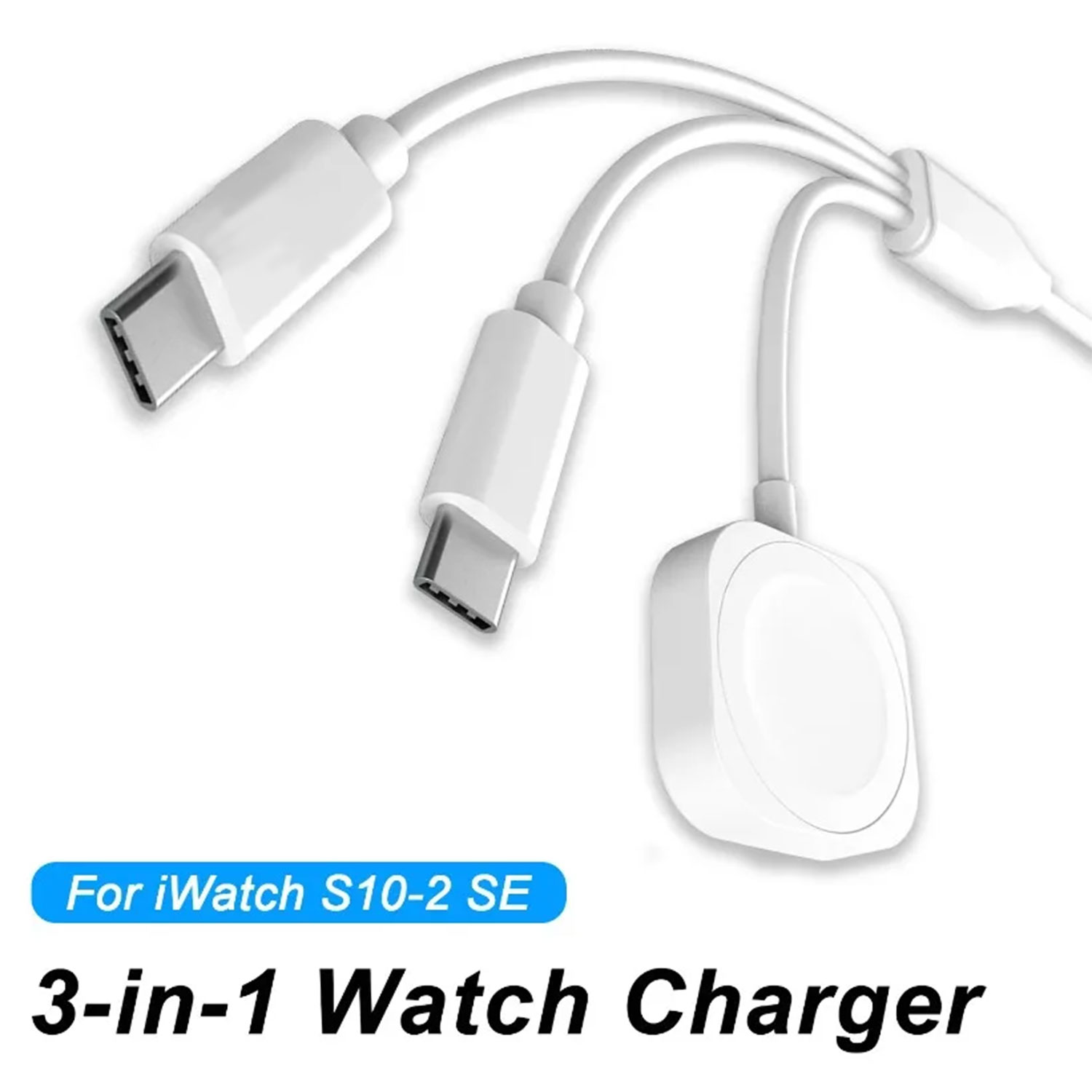 Watch Charger Cable - Carregador Magnético 3 em 1 para