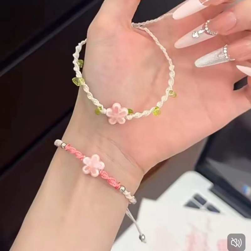 Ceramic Link Bracelet - Pulseira artesanal de cerâmica com miçangas,