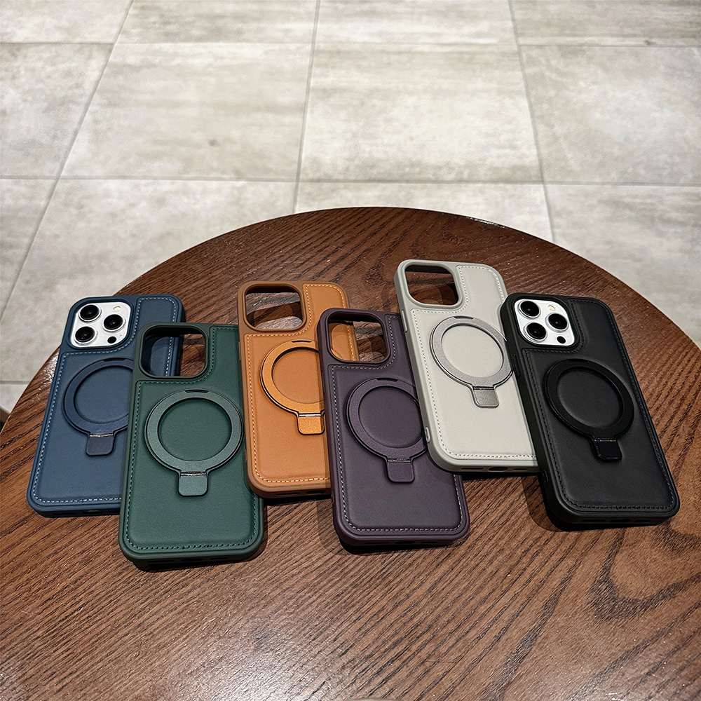 Magnetic Charging Stand - Capa Magnética de Couro PU para