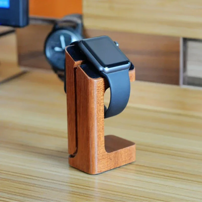 Suporte de madeira para carreg - Smartwatch Watch Accessories avaliação e preço