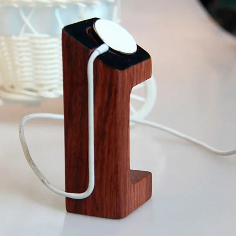 Suporte de madeira para carreg - Smartwatch Watch Accessories avaliação e preço