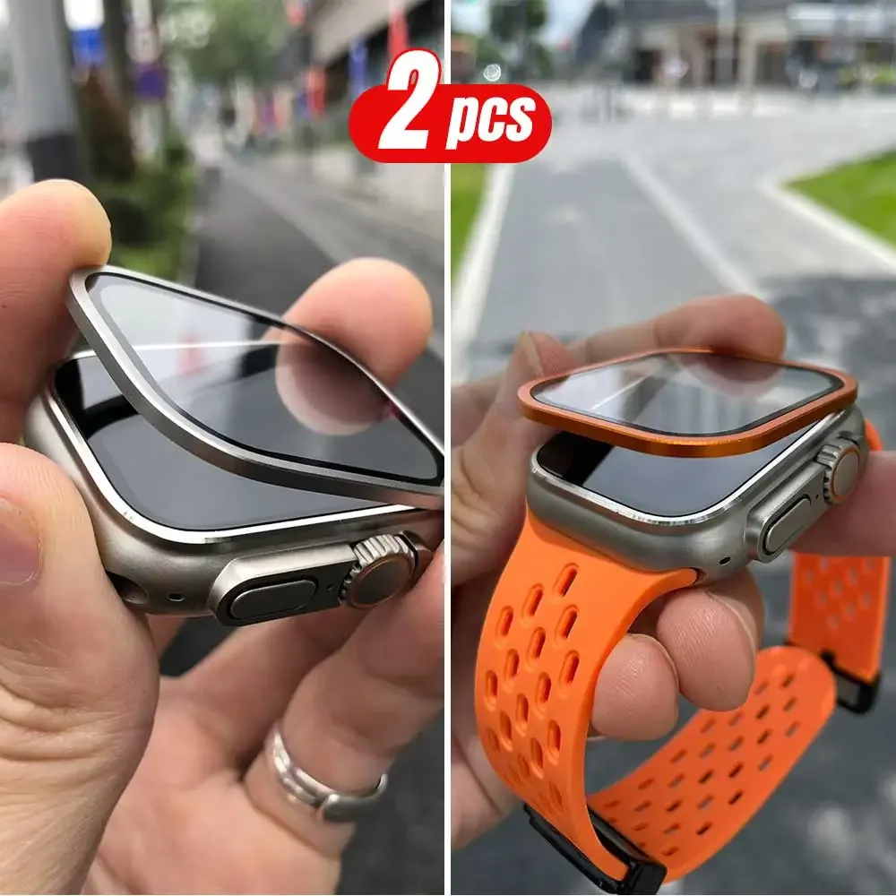 Moldura de metal de titânio pa - Smartwatch Watch Accessories For Women avaliação e preço