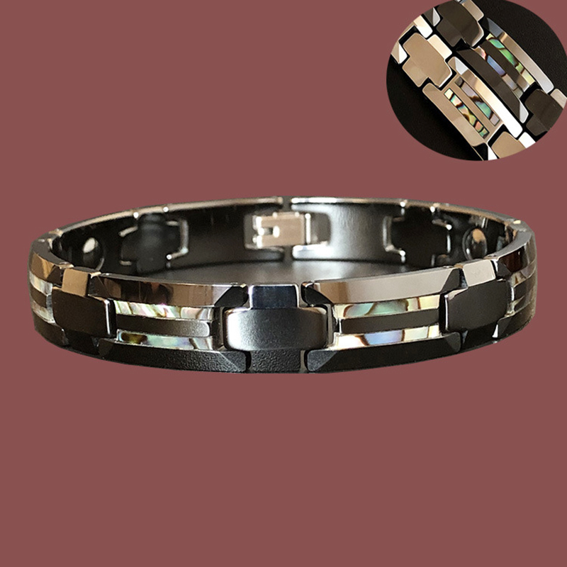 10mm havey punk pulseira de ce - Ceramic Link Bracelet avaliação e preço