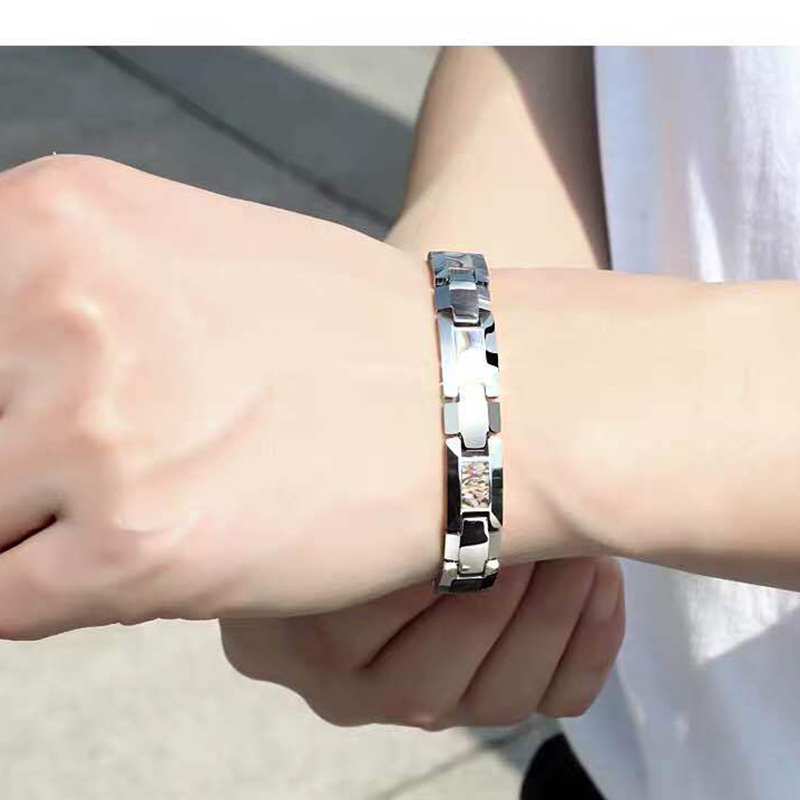10mm havey punk pulseira de ce - Ceramic Link Bracelet avaliação e preço