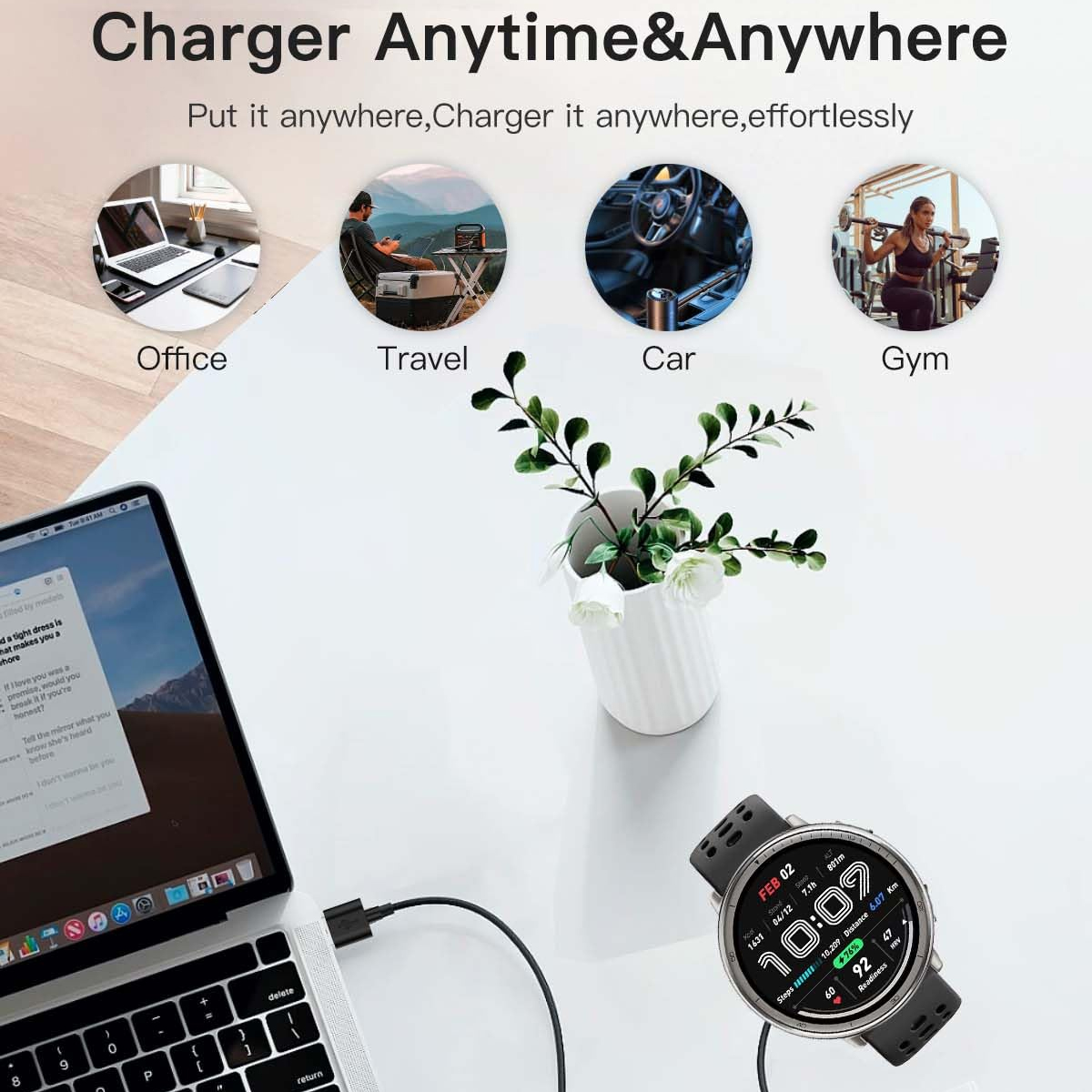 Base de carregamento para reló - Amazfit Smartwatch Accessories avaliação e preço