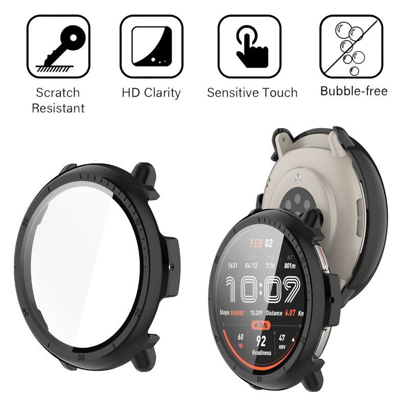Vidro temperado + capa para hu - Watch Case Bumper avaliação e preço