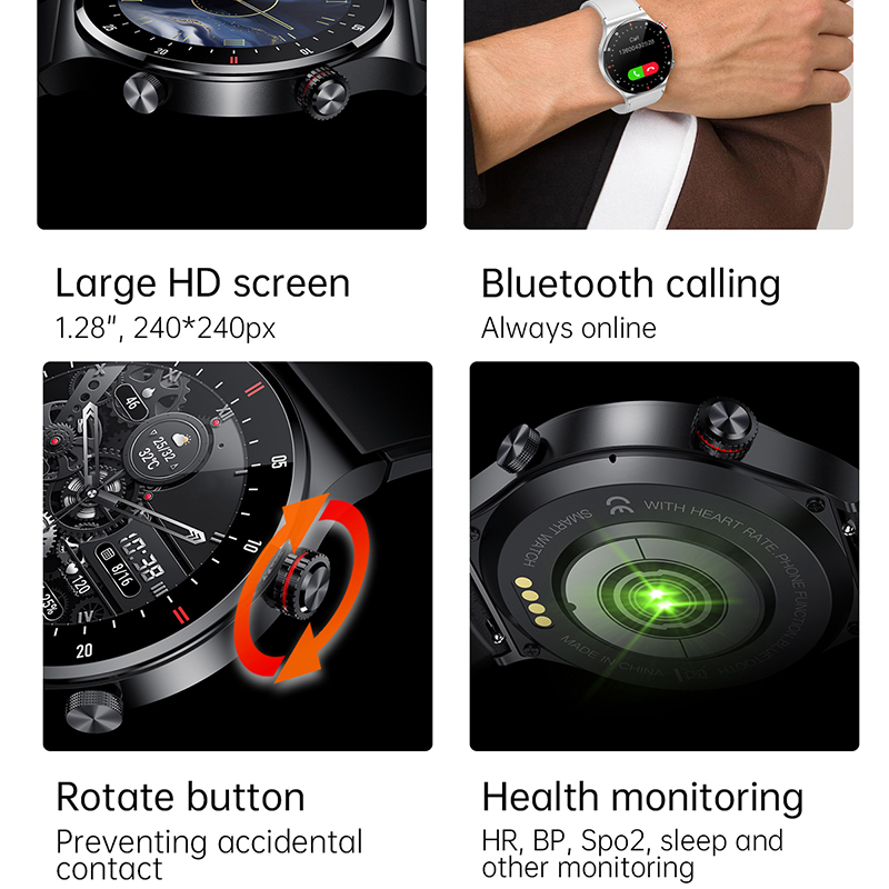 GPS ECG + PPG Bluetooth Chamad - Smartwatch Custom avaliação e preço