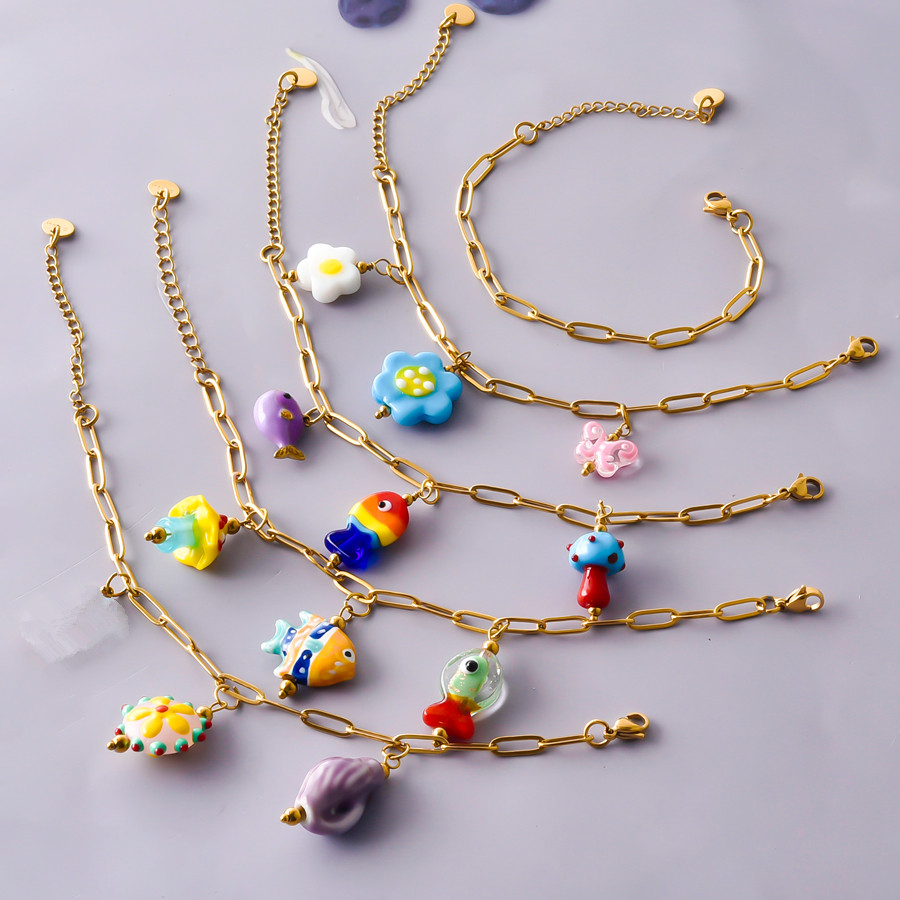 1Pc Pulseira Feminina de Aço I - Ceramic Link Bracelet avaliação e preço