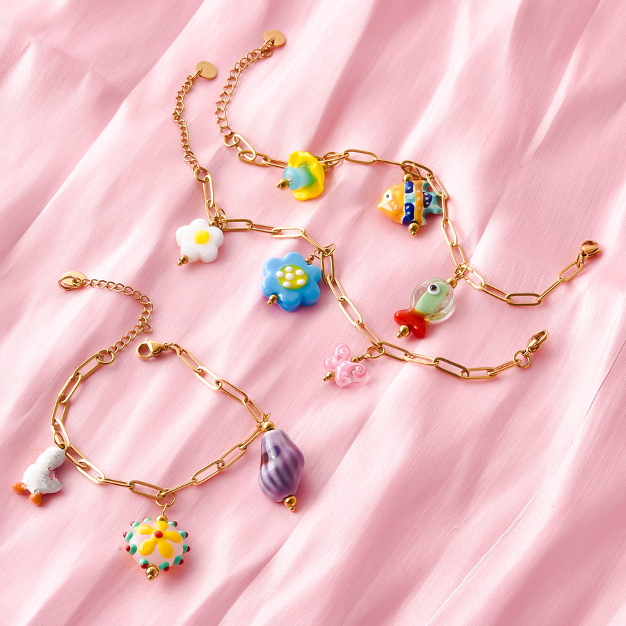 1Pc Pulseira Feminina de Aço I - Ceramic Link Bracelet avaliação e preço