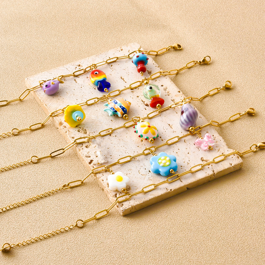 1Pc Pulseira Feminina de Aço I - Ceramic Link Bracelet avaliação e preço