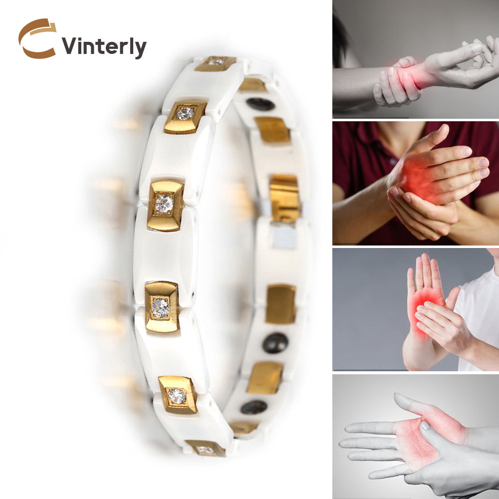 Vinterly Ouro Cor Pulseiras pa - Ceramic Link Bracelet avaliação e preço