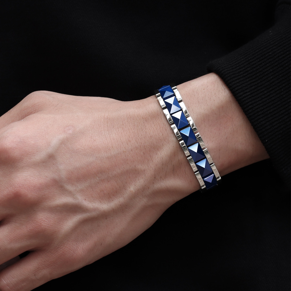 ARADOO Pulseira de aço de titâ - Ceramic Link Bracelet avaliação e preço