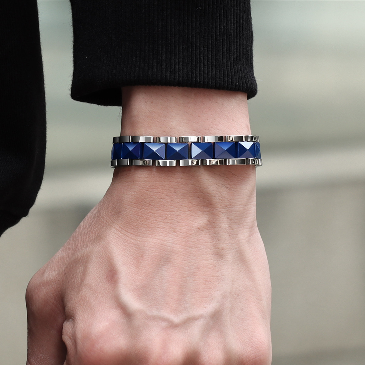 ARADOO Pulseira de aço de titâ - Ceramic Link Bracelet avaliação e preço