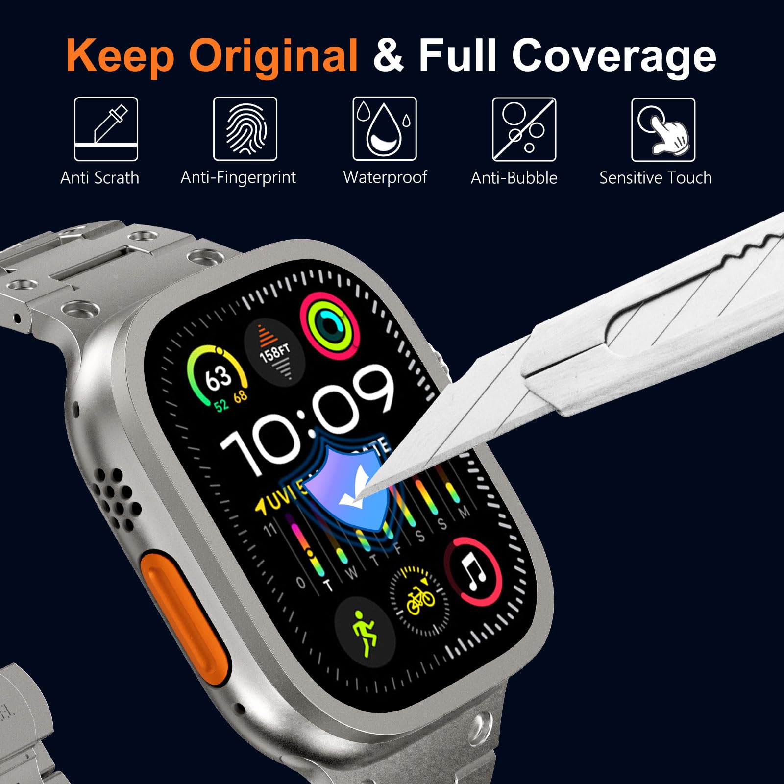 Vidro temperado para apple wat - Smartwatch Watch Accessories For Women avaliação e preço