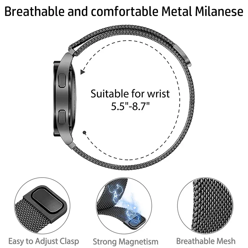 Pulseira milanesa para apple w - Smartwatch Watch Accessories For Women avaliação e preço