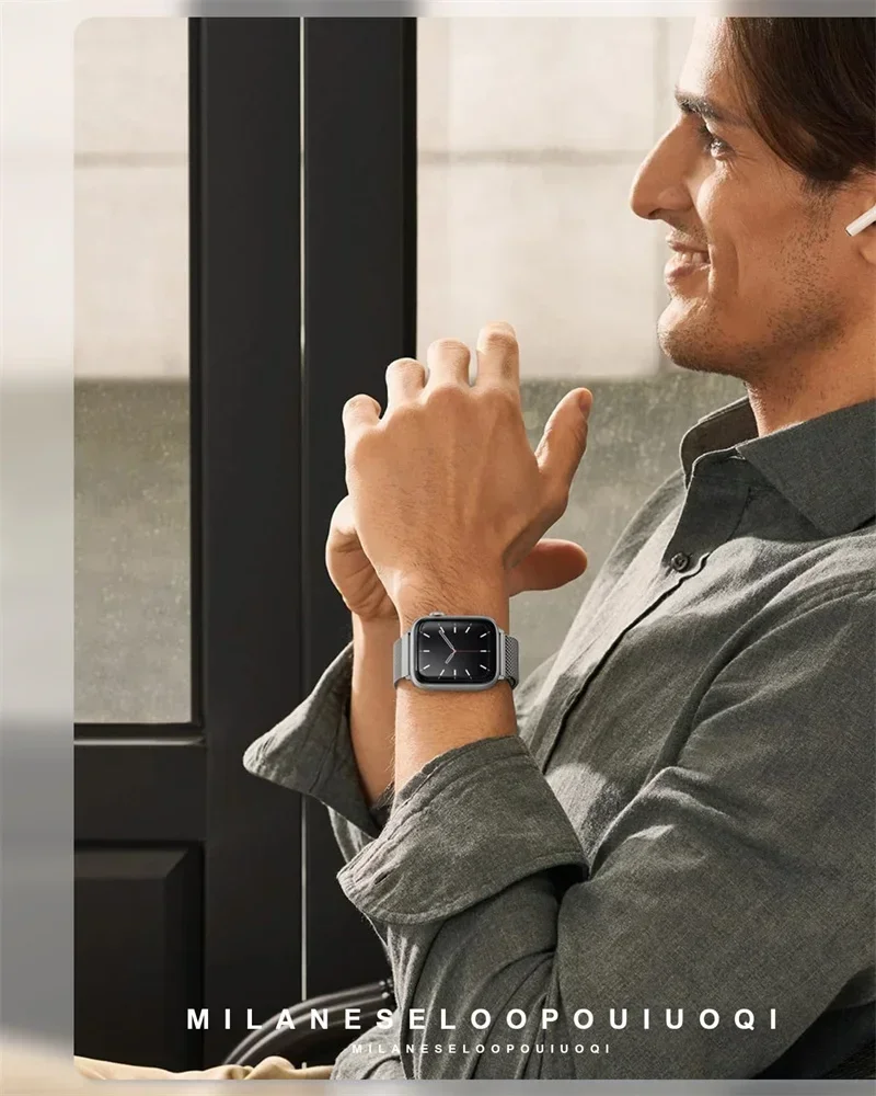 Pulseira milanesa para apple w - Smartwatch Watch Accessories For Women avaliação e preço