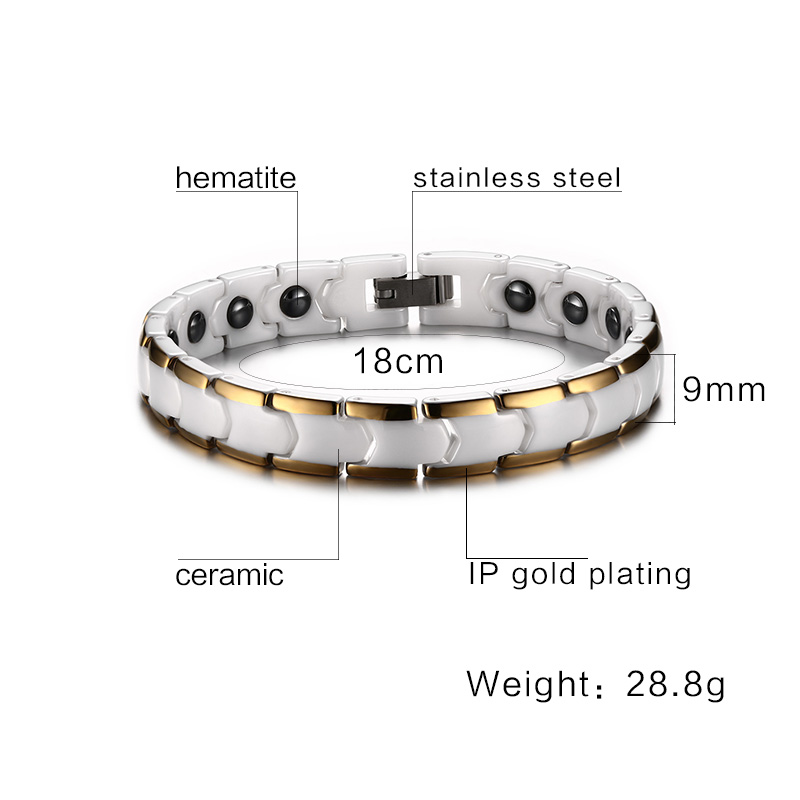 Pulseiras vinterly para mulher - Ceramic Link Bracelet avaliação e preço