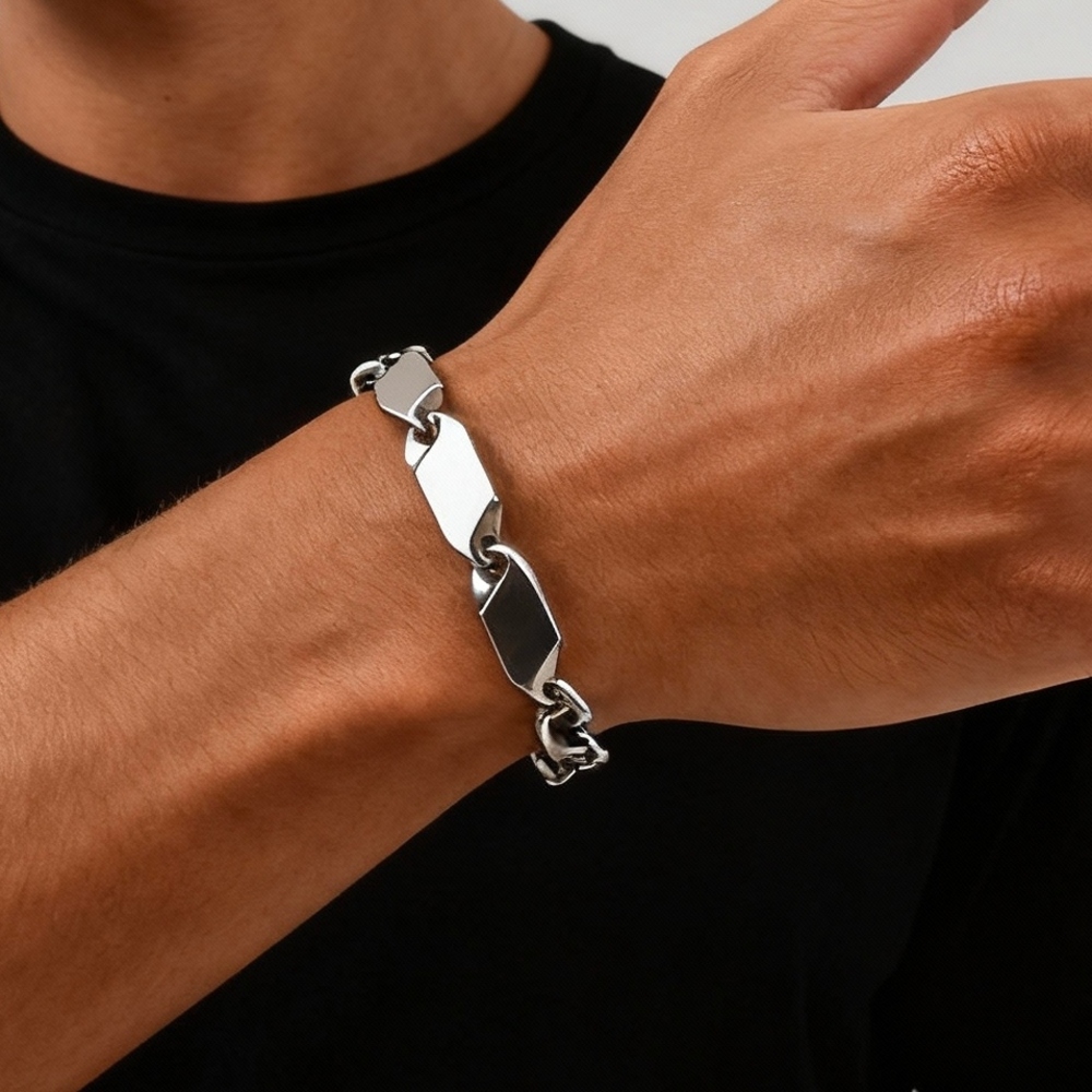 Pulseira de corrente de aço in - Ceramic Link Bracelet avaliação e preço