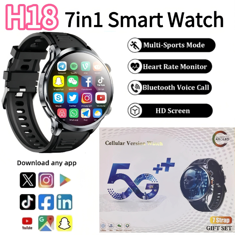 Novo Smartwatch Android H18 4G - Smartwatch Store avaliação e preço