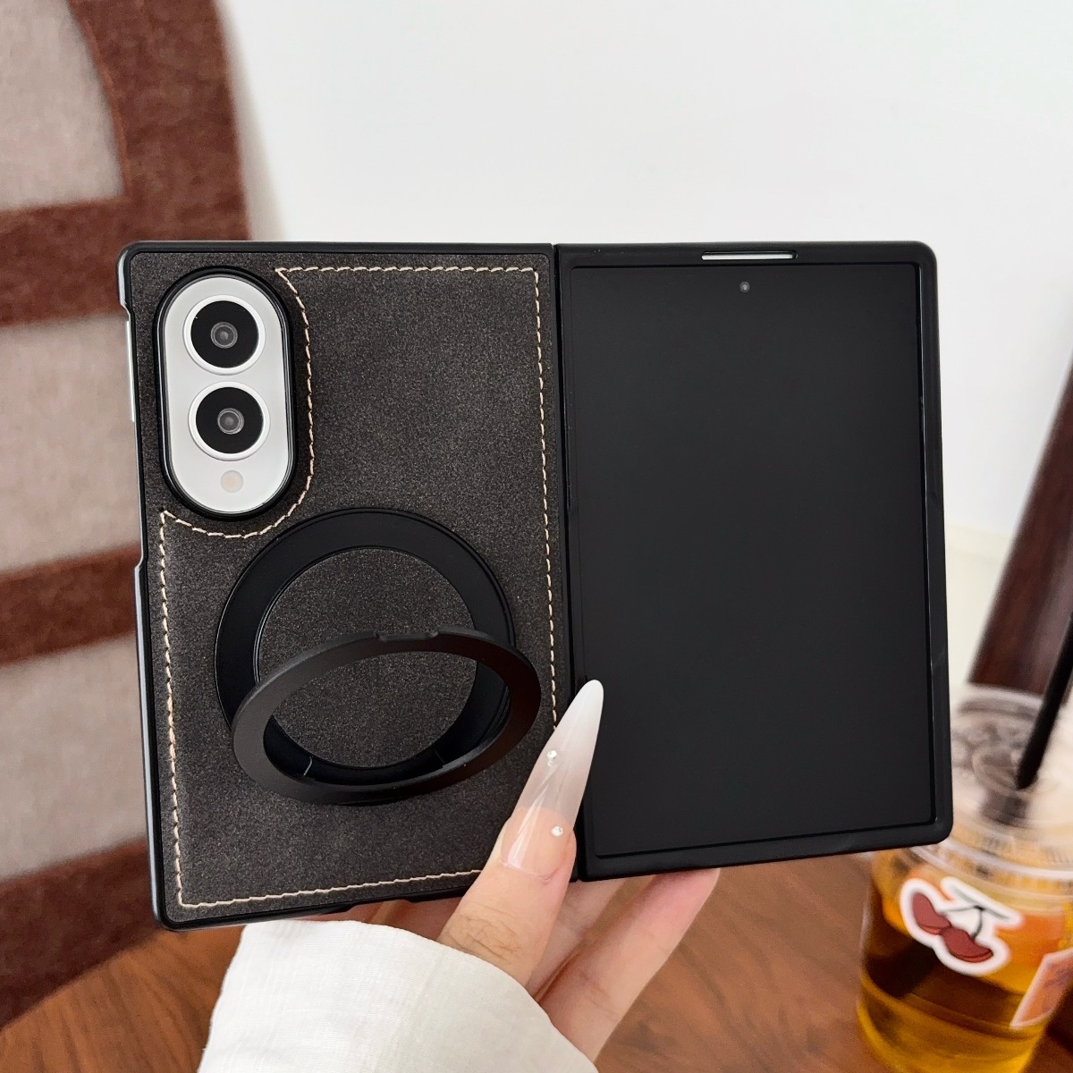Capa de Telefone de Couro de P - Magnetic Charging Stand avaliação e preço