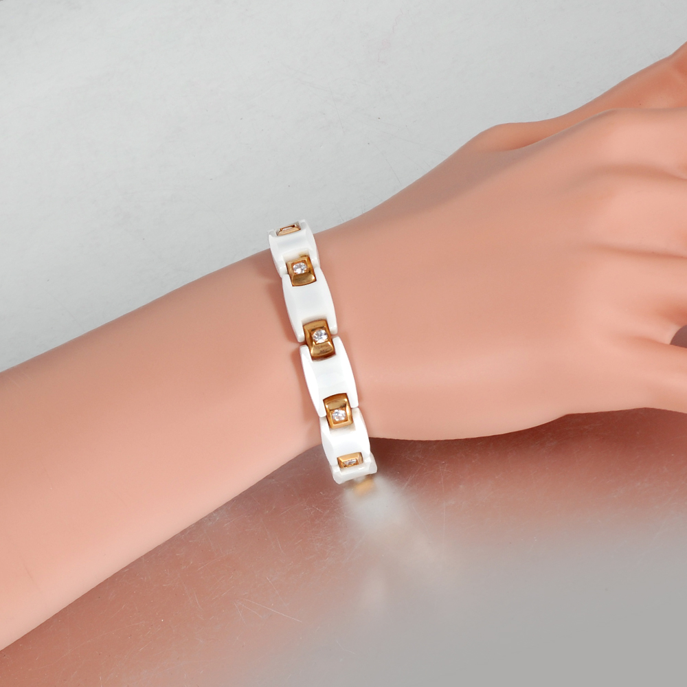 Vinterly feminino pulseira de  - Ceramic Link Bracelet avaliação e preço