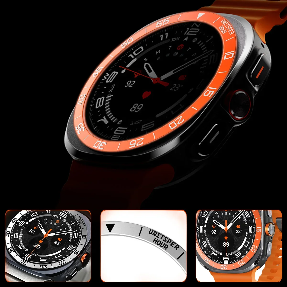 Capa de metal moldura anel cas - Android Smartwatch Accessories avaliação e preço