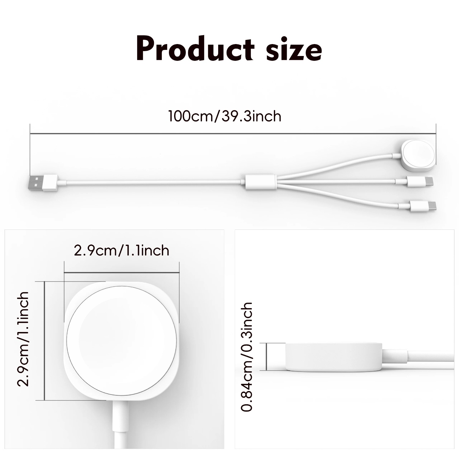 Carregador Magnético 3 em 1 pa - Watch Charger Cable avaliação e preço