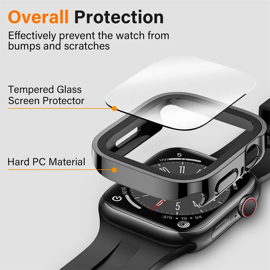 Vidro + capa para apple watch  - Smartwatch Watch Accessories For Women avaliação e preço