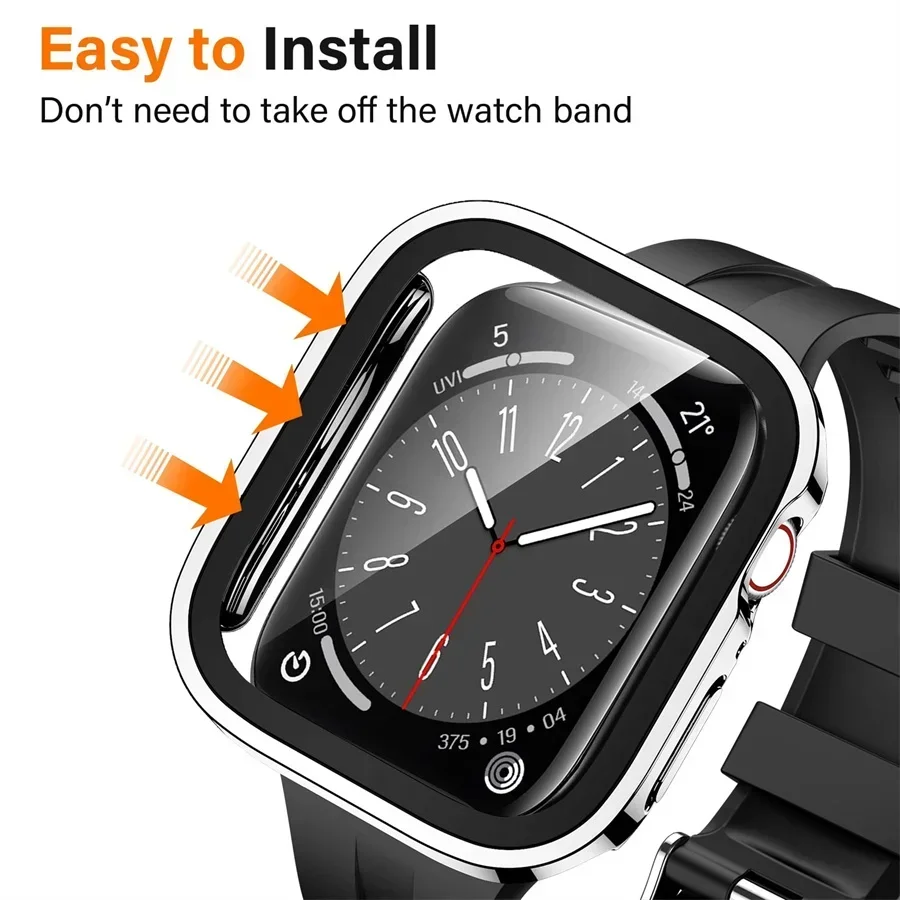 Vidro + capa para apple watch  - Smartwatch Watch Accessories For Women avaliação e preço