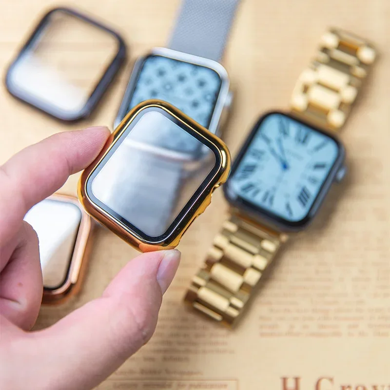 Vidro + capa para apple watch  - Smartwatch Watch Accessories For Women avaliação e preço