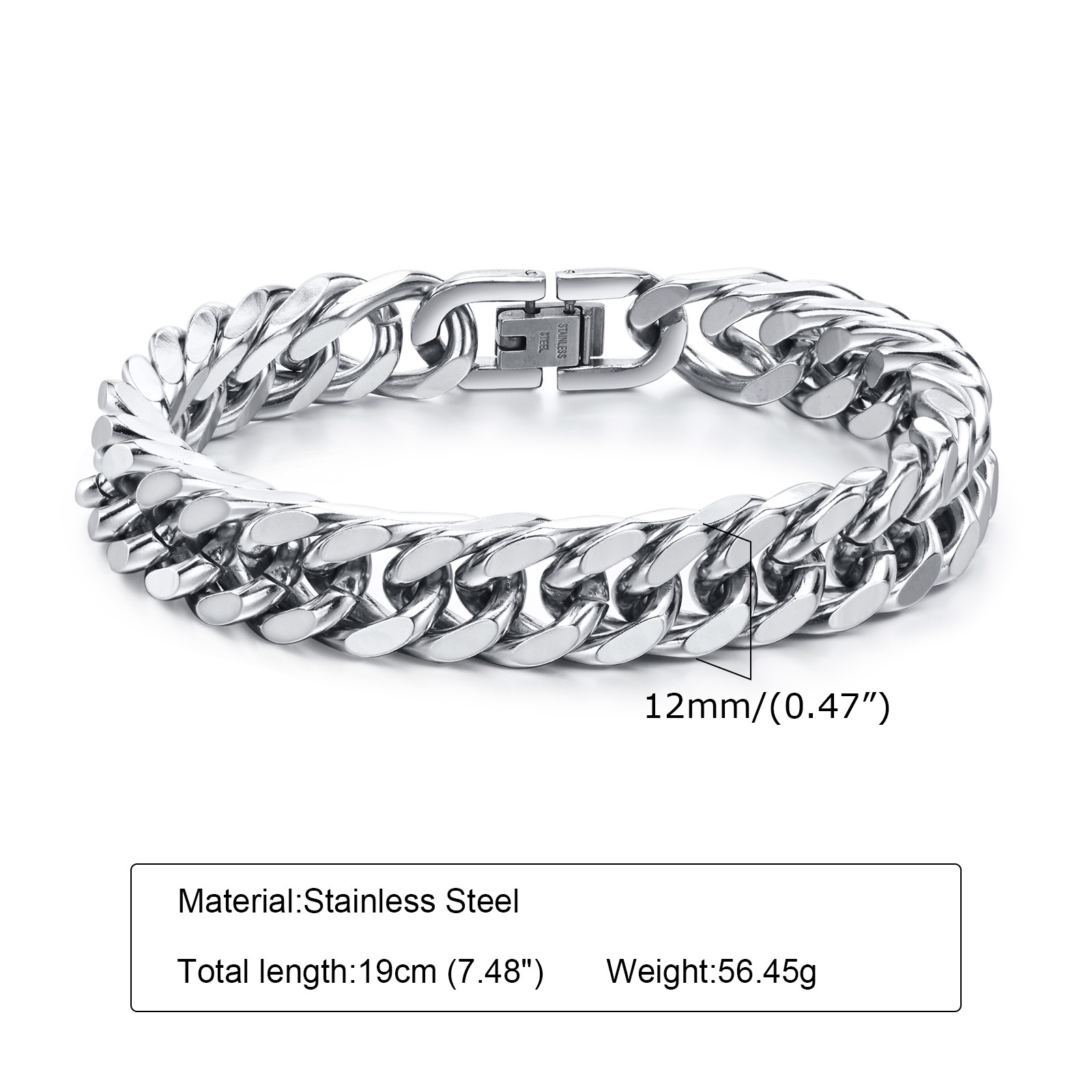 Pulseiras Masculinas de Aço In - Ceramic Link Bracelet avaliação e preço