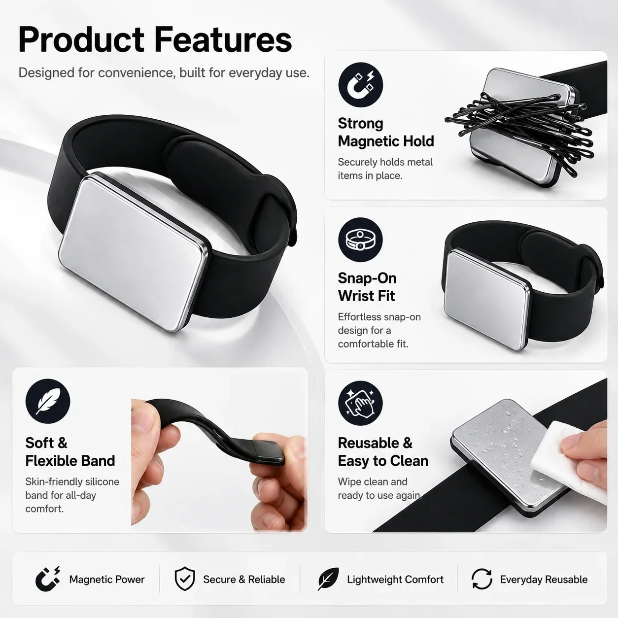 Pulseira Magnética para Relógi - Smartwatch Straps & Accessories avaliação e preço