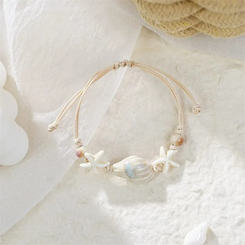 Boêmio concha estrela do mar c - Ceramic Link Bracelet avaliação e preço