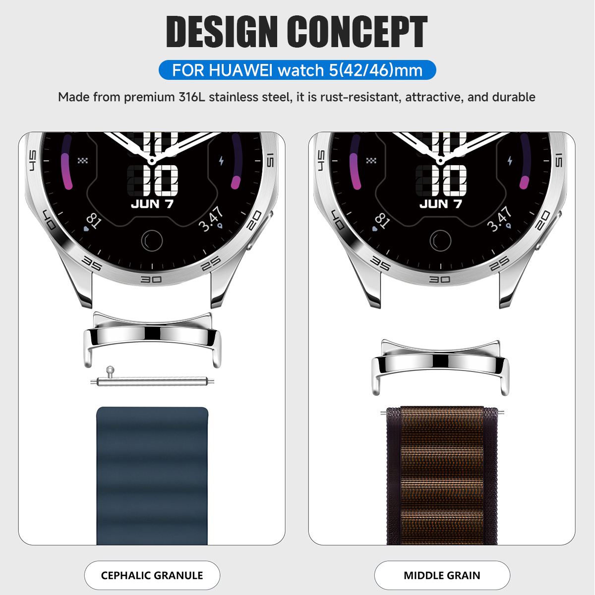 Adaptador (2 Peças) para Huawe - Smartwatch Watch Accessories avaliação e preço